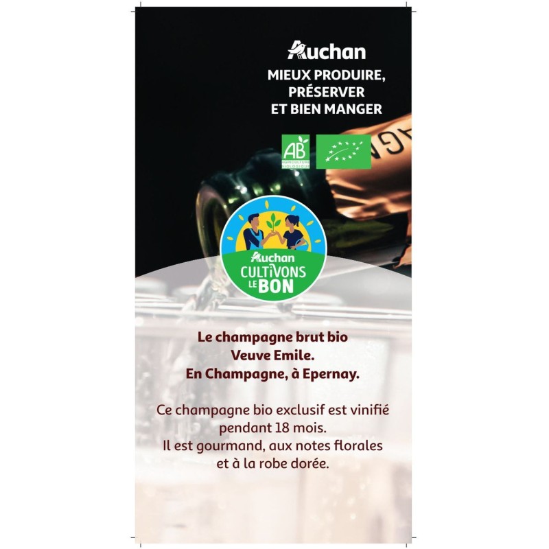 CULTIVONS LE BON Champagne brut bio AOP 12% 75cl
