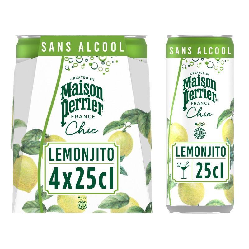 Boisson gazeuse lemonjito au jus de citron 4x25cl