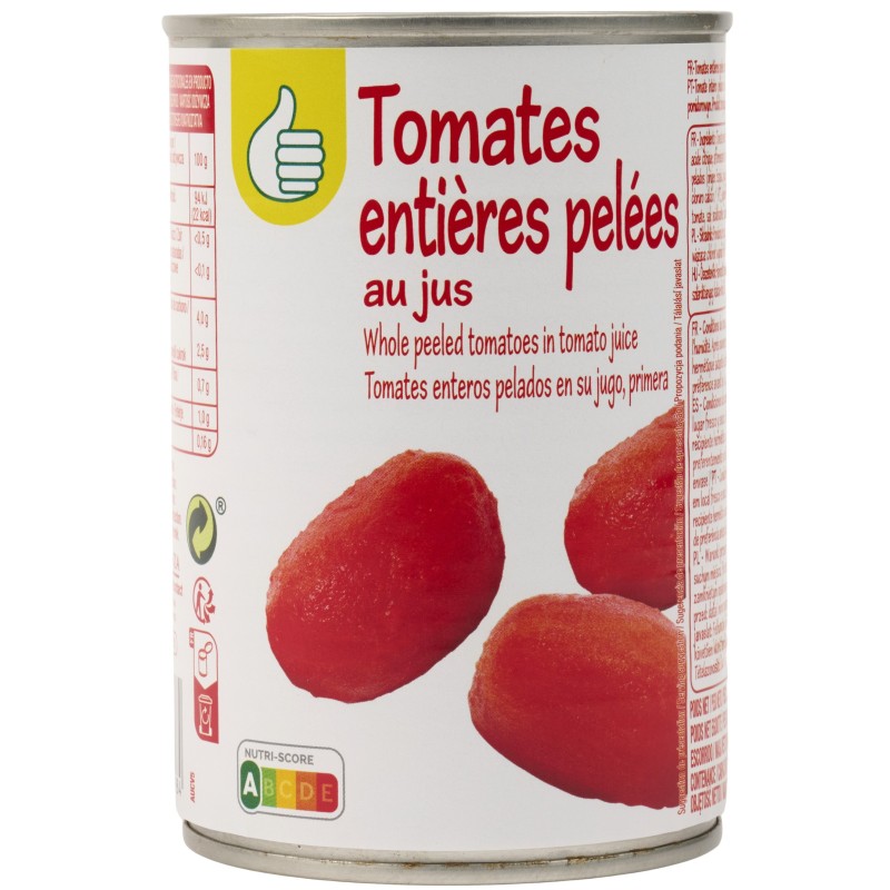 Tomates Entières Pelées au Jus 238g