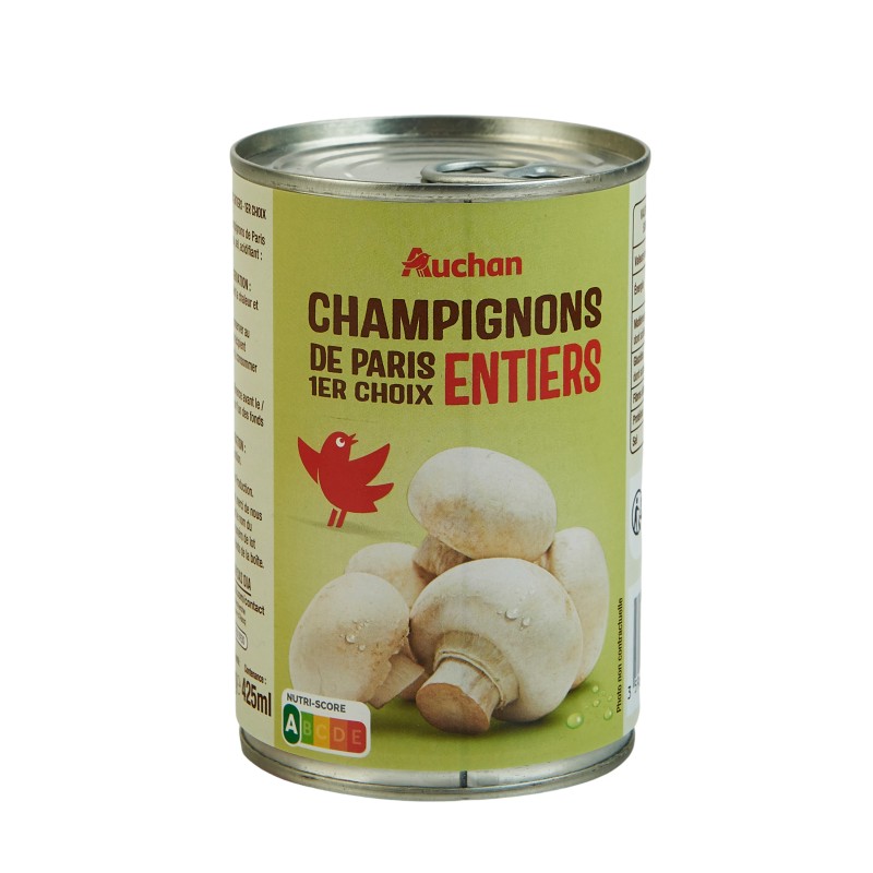 Champignons entiers 1er choix 400g