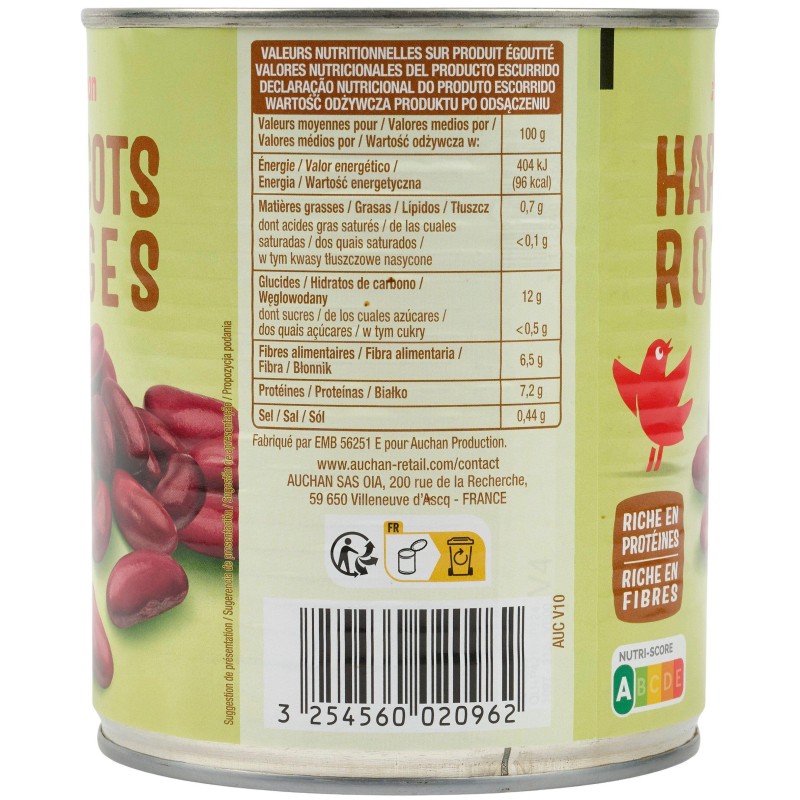Haricots Rouges Préparés 800g
