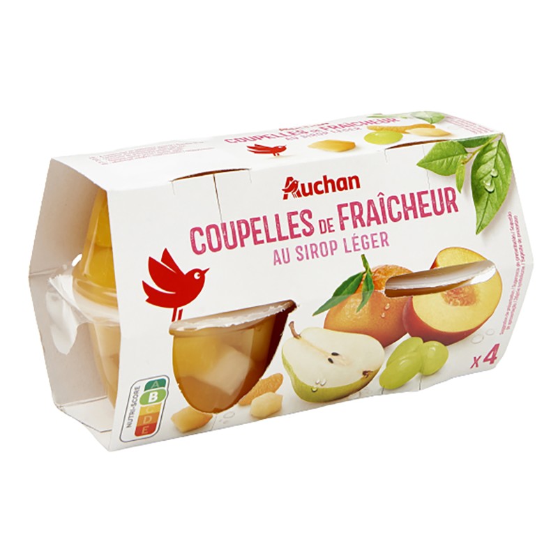 Coupelles de Fraîcheur au Sirop Léger 4x113g 4x