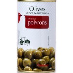 Olives Vertes Manzanilla Farcies aux Poivrons 150g