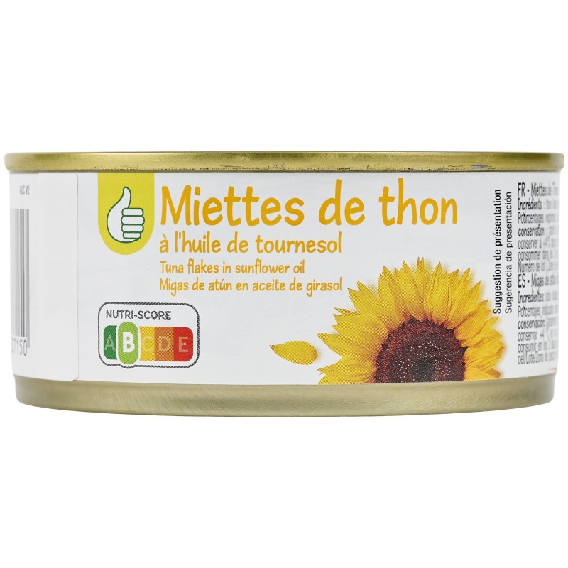 Miettes de thon à l'huile de tournesol 160g