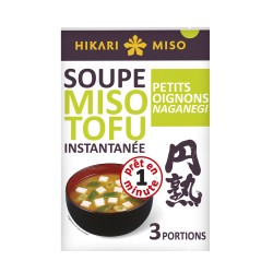 Soupe miso tofu petits oignons x3