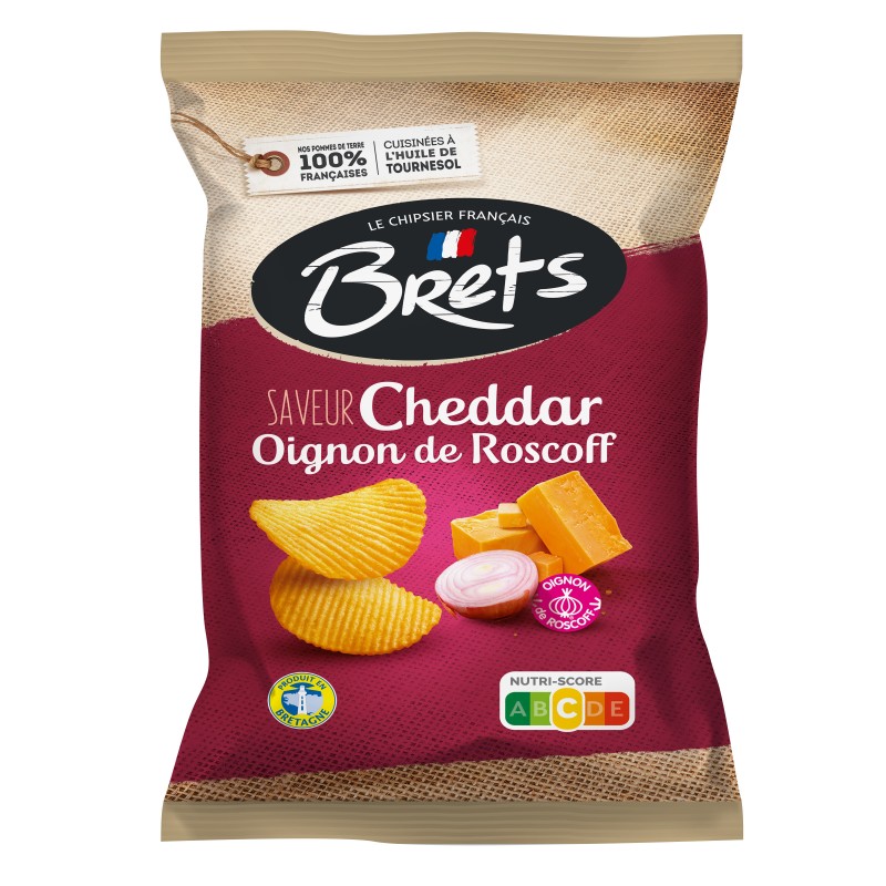 Chips ondulées saveur cheddar oignon de roscoff 125g