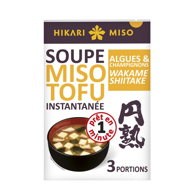 Miso Soupe Miso Tofu Algues et Champignons x3 59g