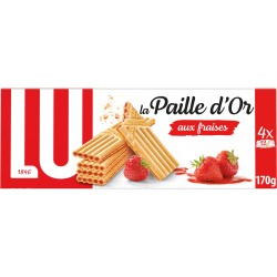 Paille d'or aux fraises et fraises des bois x48 170g