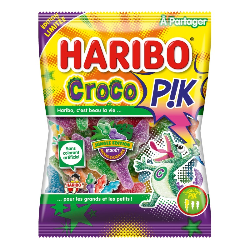 Croco Pik Bonbons Gélifiés Acidulés 275g