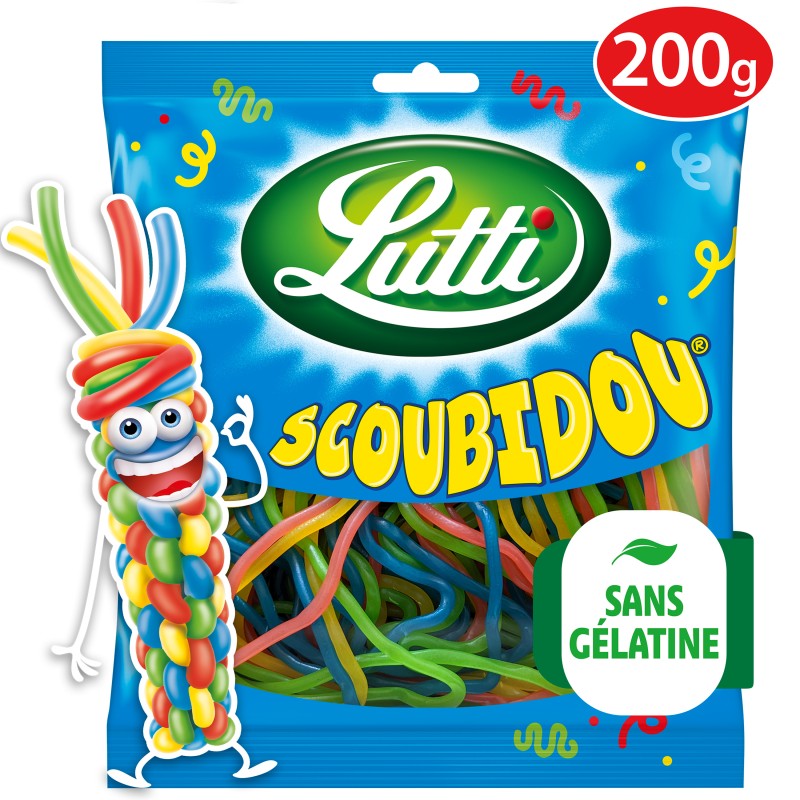 Scoubidou Bonbons Gélifiés Goût Fruité 200g