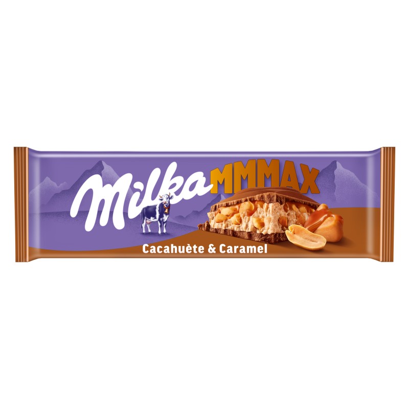 MMMax Tablette de chocolat au lait fourrée cacahuète et caramel 276g