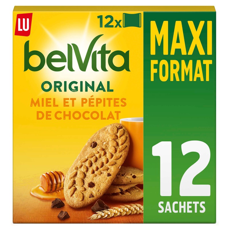 Belvita original miel et pépites de chocolat x48 650g