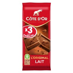 Tablette de chocolat au lait L'original 3x100g