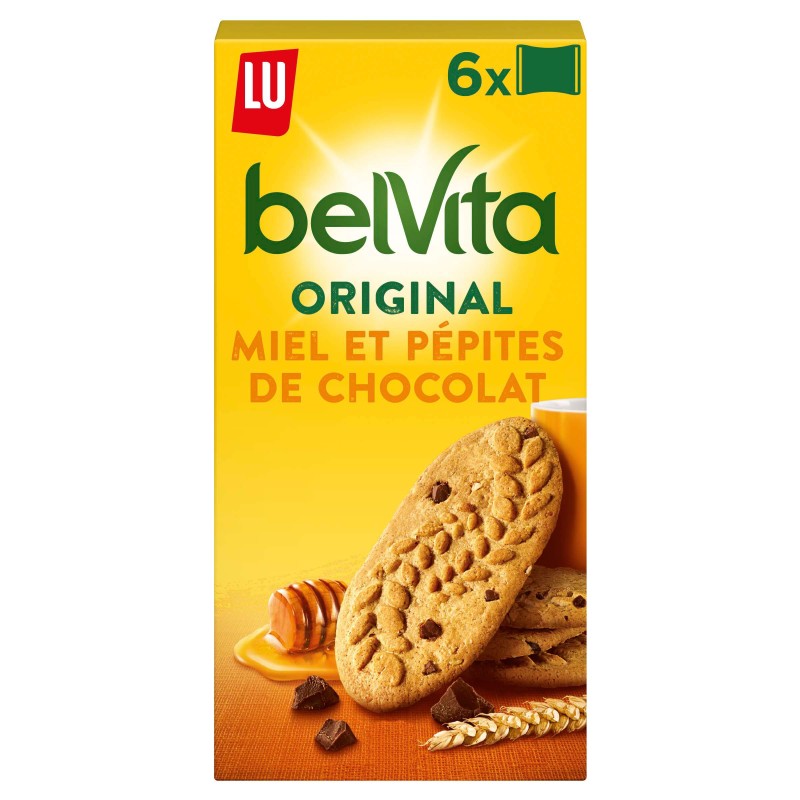 Belvita original miel et pépites de chocolat x24 435g