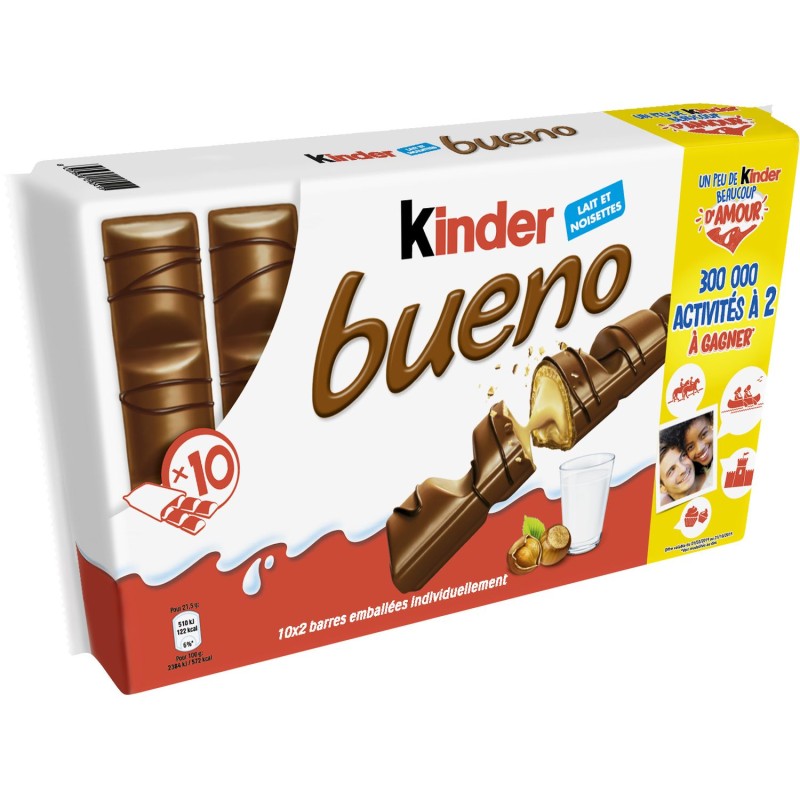Bueno barres chocolatés 430g 10x2
