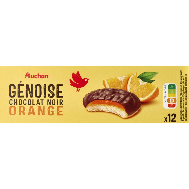 Génoise Orange au Chocolat Noir x12 150g