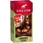 Tablette de chocolat noir aux amandes entières 4x180g
