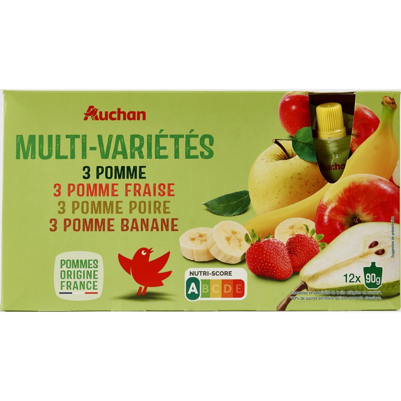 Gourde Compote Fruits Allégés 12x90g