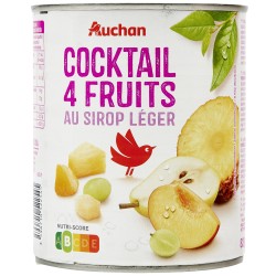 Cocktail de 4 fruits au sirop léger 500g