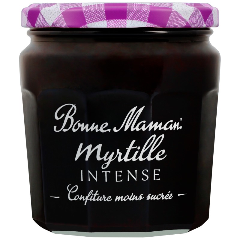 Confiture de myrtille intense moins sucrée 335g