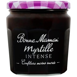 Confiture de myrtille intense moins sucrée 335g
