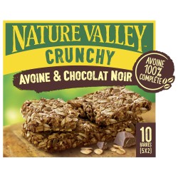 Barres Céréales Avoine et Chocolat Crunchy x5 210g