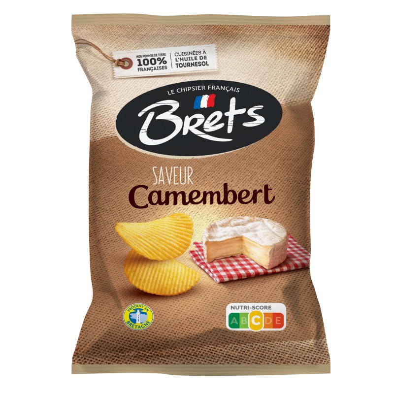 Chips ondulées saveur camembert 125g