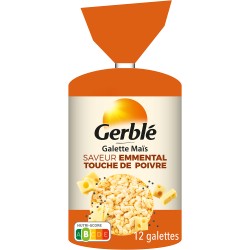 Galette de maïs saveur emmental et touche de poivre x12 120g