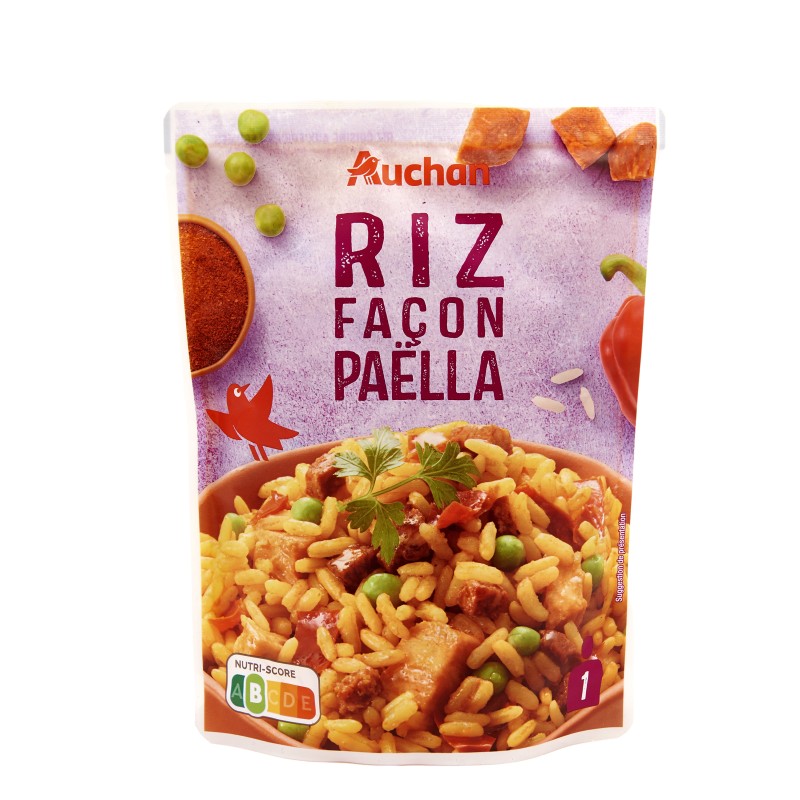 Riz façon paëlla cuisiné en France sachet prêt en 2 min 1 personne 250g