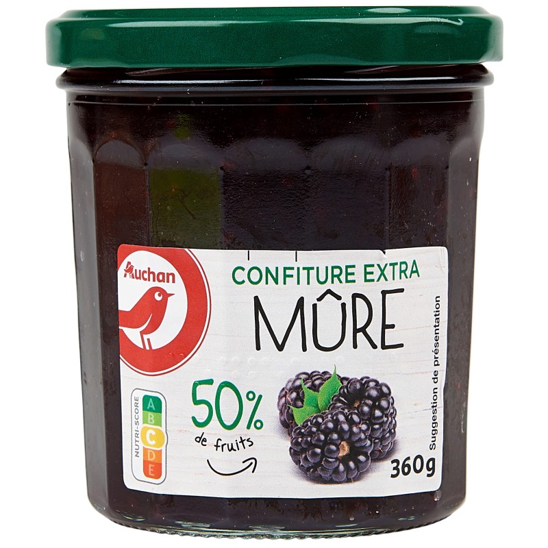 Confiture extra mûre 50% de Fruits 360g