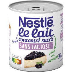 Lait concentré sucré écrémé sans lactose 387g