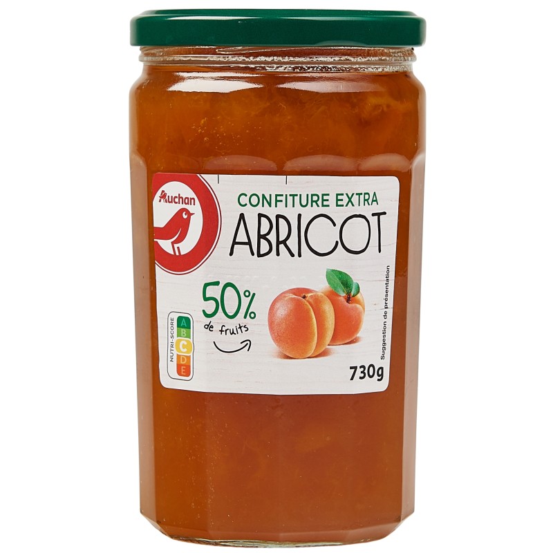 Confiture extra abricots 50% de fruits 730g