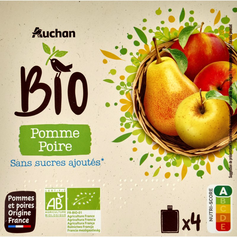 Gourdes Purée de Pomme Poire 4x90g