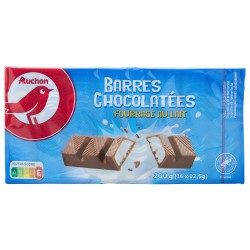 Barres chocolatées fourrage au lait 200g
