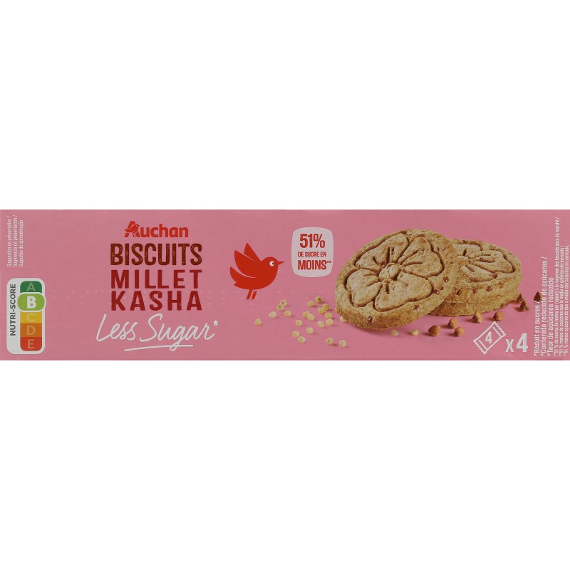 Biscuits Less Sugar Vanille 4x4 130g