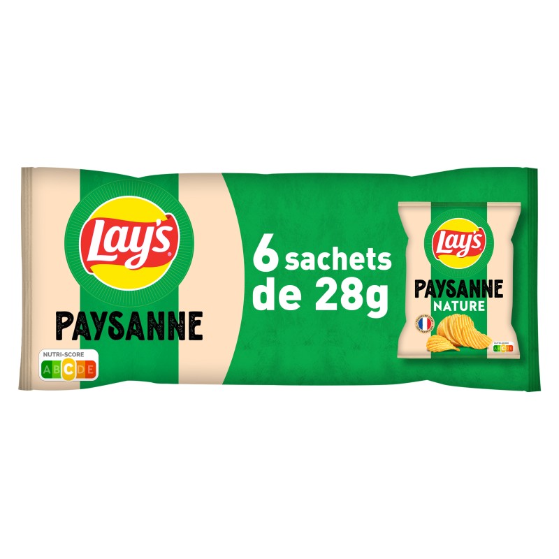Chips paysanne nature 6x28g