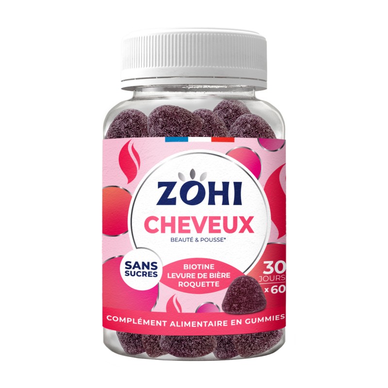 Complément alimentaire gummies pour cheveux cerise 180g