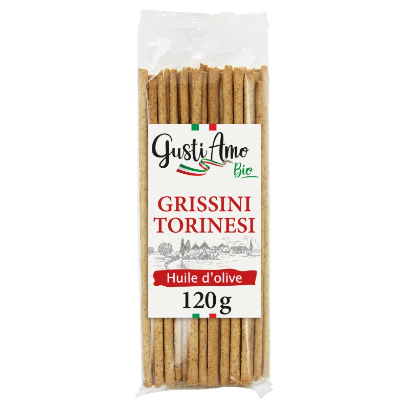 Grissini torinesi à l'huile d'olive bio 120g