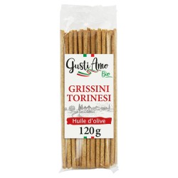 Grissini torinesi à l'huile d'olive bio 120g