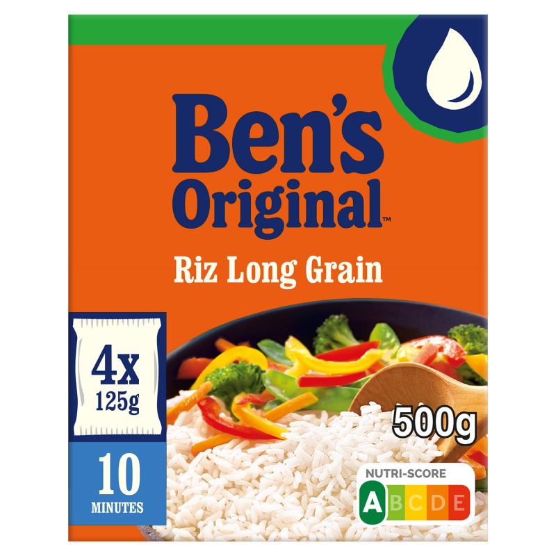 Riz long grain 4 sachets cuisson 500g