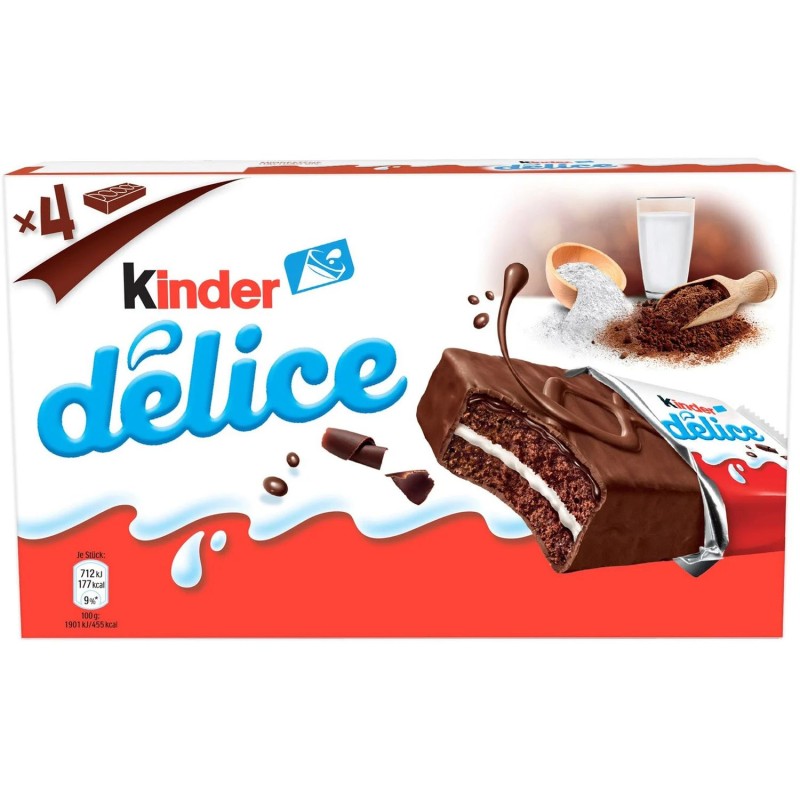 Délice Gâteau Cacao et Fourré Lait 156g