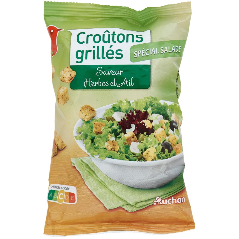 Croûtons Grillés Saveur Herbes et Ail 60g
