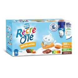 Crème dessert en gourde biscuit caramel chocolat et noisette x12 1.02kg