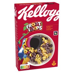 Céréales froot loops anneaux au goût fruité 375g