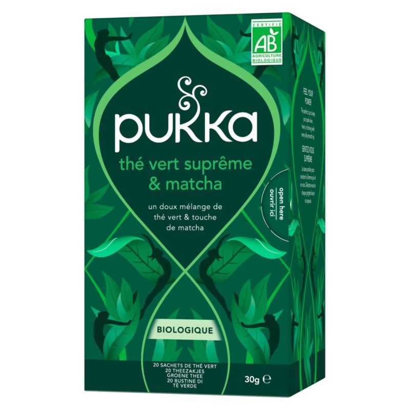 Thé vert suprême et matcha bio x20