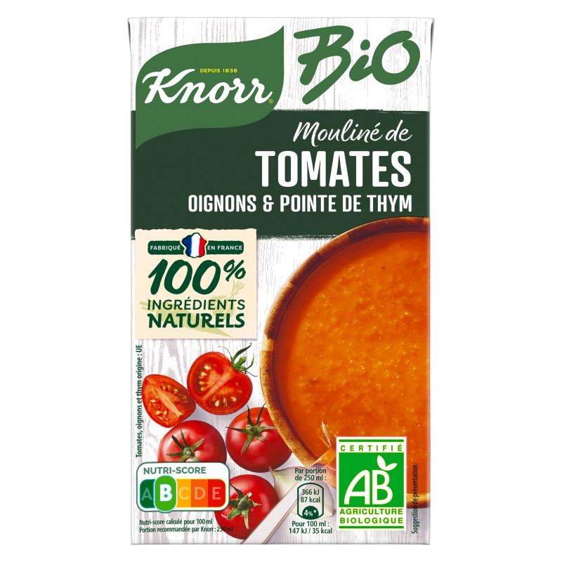Bio Mouliné de Tomates Oignons et Pointe d'Herbes 1l