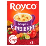 Soupe à l'indienne légumes curry croûtons x3