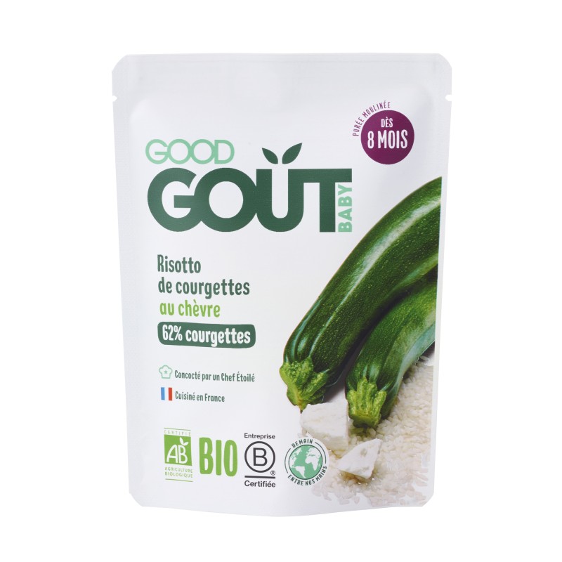 Bio Purée de risotto de courgettes au chèvre dès 8 mois 190g