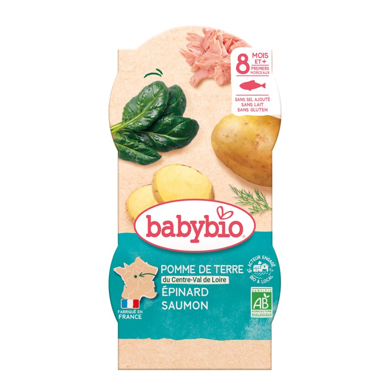 Pommes de Terre Epinards Saumon dès 8 mois 2x200g