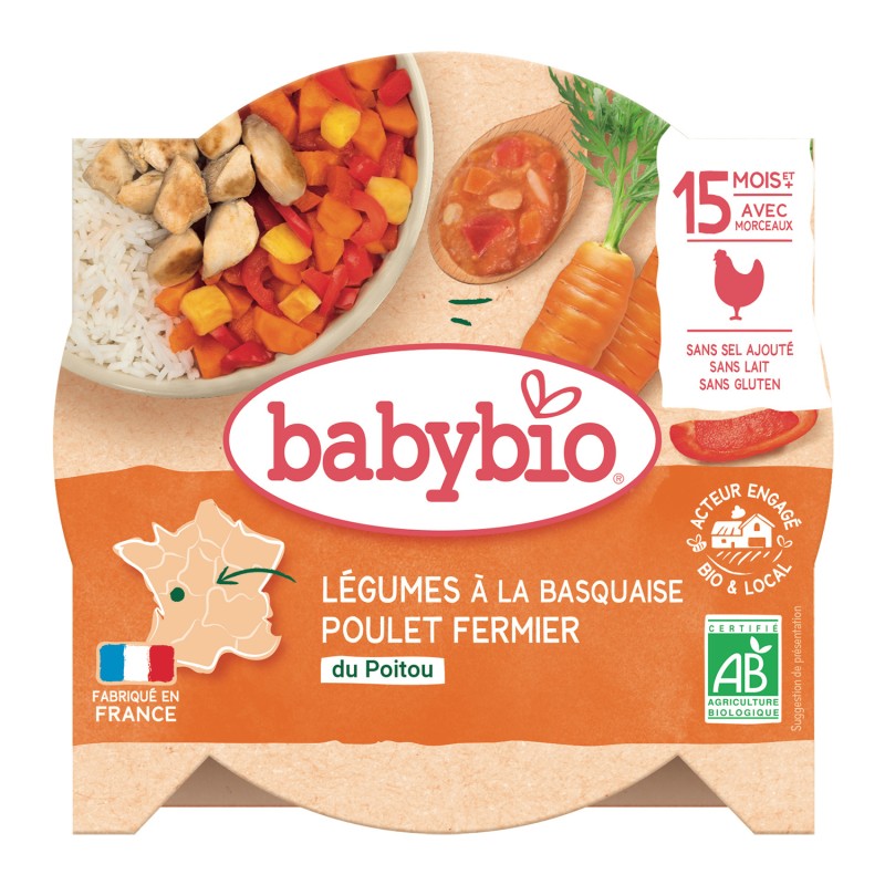 Légumes Basquaise Poulet dès 15 mois 260g